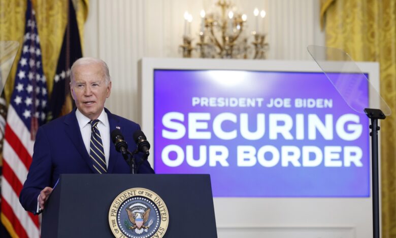 The ACLU is suing over Biden's new executive actions at the border : NPR