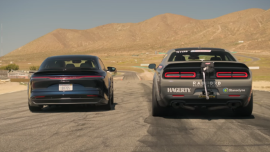Watch the Lucid Air Sapphire Beat the Dodge Demon 170 on Its Home Field Multiple Times