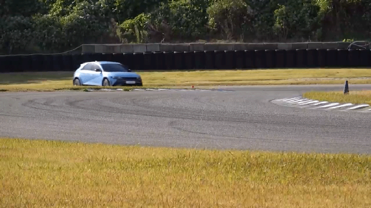Watch Drift King Keiichi Tsuchiya Slide His Hyundai Electric Car Around The Track