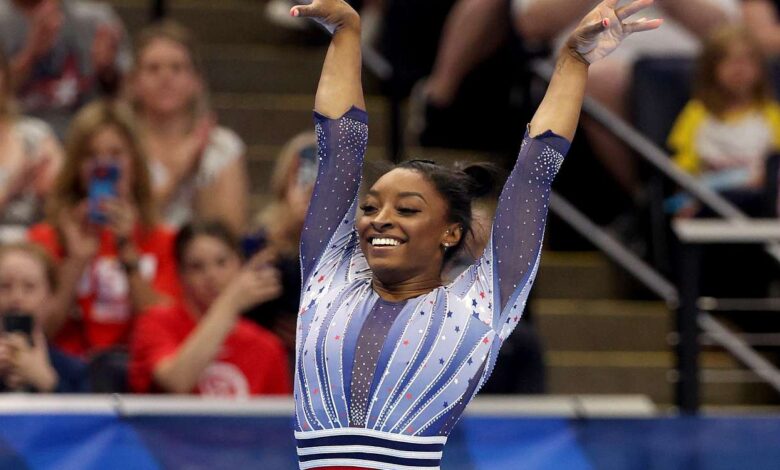 Simone Biles reacts to 2024 Olympics team formation