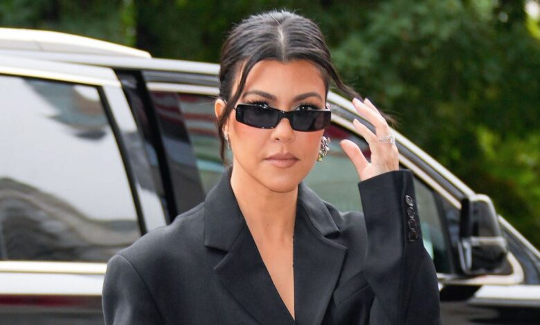 Kourtney Kardashian's Flats Are the Antithesis of the Trend