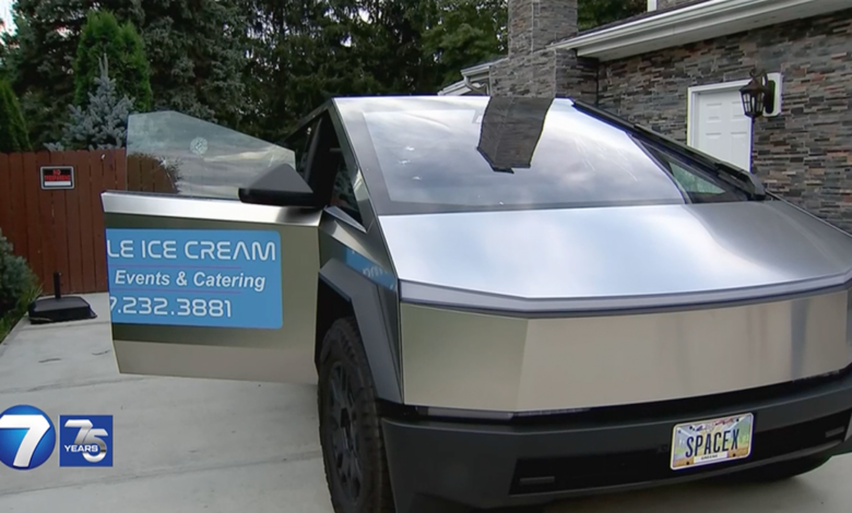 Tesla Cybertruck Ice Cream Truck Vandalized by an Ohio Woman
