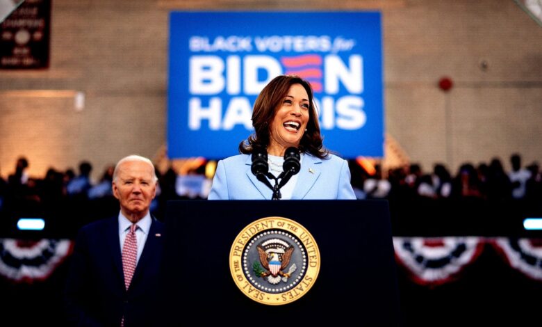 All eyes on Kamala Harris as Joe Biden withdraws