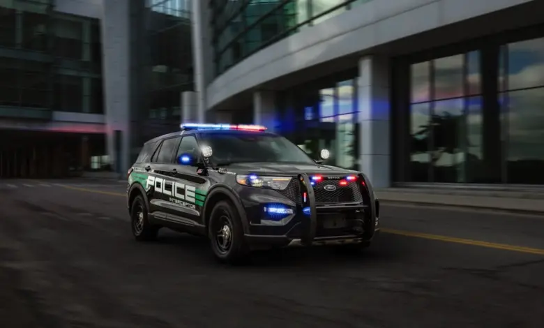 The 2025 Ford Police Interceptor comes standard with a hybrid powertrain.