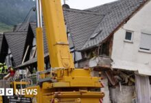 German hotel collapses, killing two, trapping many others under rubble