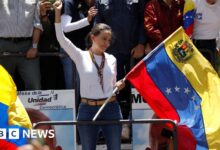 Venezuelan opposition leader speaks at protest amid arrest threats