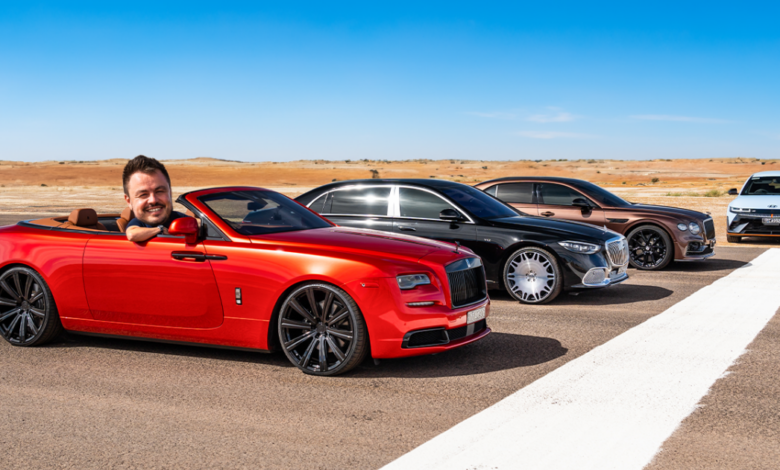 Electric Car Race V8 Bentley vs V12 Maybach vs V12 Rolls-Royce vs Hyundai