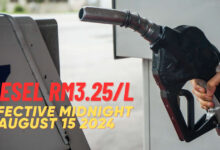 Malaysia Fuel Prices August 2024 Week 3 - Diesel Price Cuts Another 5 Sen to RM3.25/L; Petrol Price Remains Unchanged