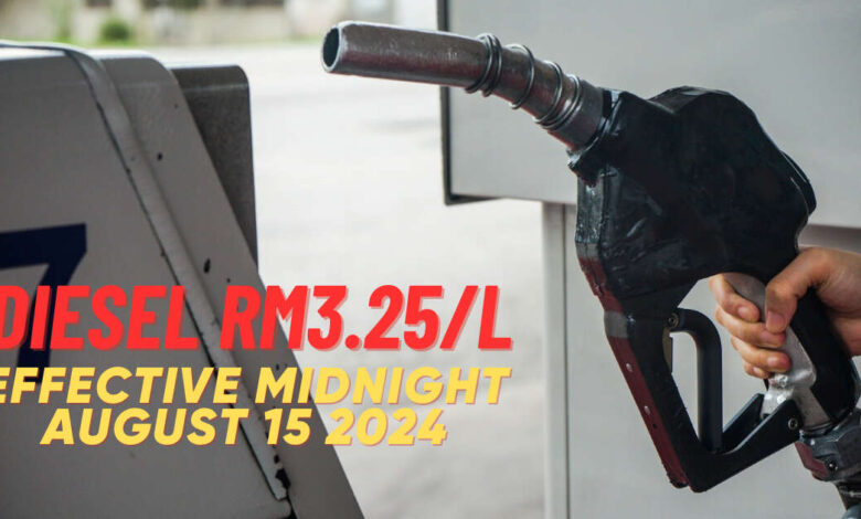 Malaysia Fuel Prices August 2024 Week 3 - Diesel Price Cuts Another 5 Sen to RM3.25/L; Petrol Price Remains Unchanged