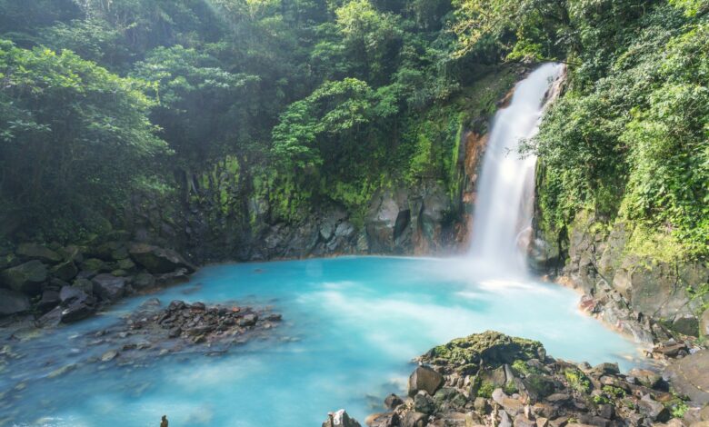 Rio Celeste waterfall, Tenorio volcano national park, Costa Rica