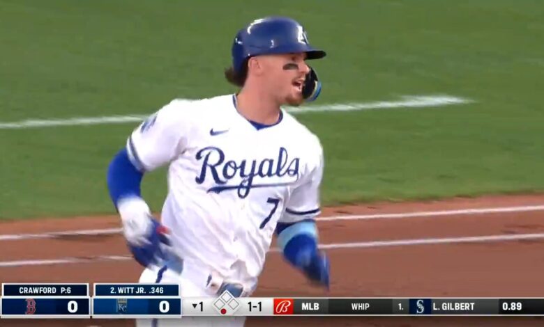 Bobby Witt Jr. launches a solo home run to give Royals and early lead over Red Sox