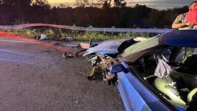 Corvette thief hides in swamp after wrecking stolen C7 during 100mph police chase