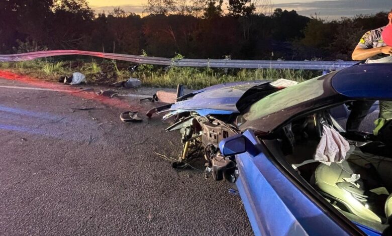 Corvette thief hides in swamp after wrecking stolen C7 during 100mph police chase