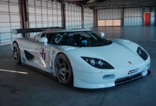 This is the Koenigsegg Le Mans race car that was banned before it was raced.