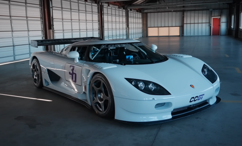 This is the Koenigsegg Le Mans race car that was banned before it was raced.