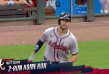 Matt Olson smokes a two-run homer, extending Braves