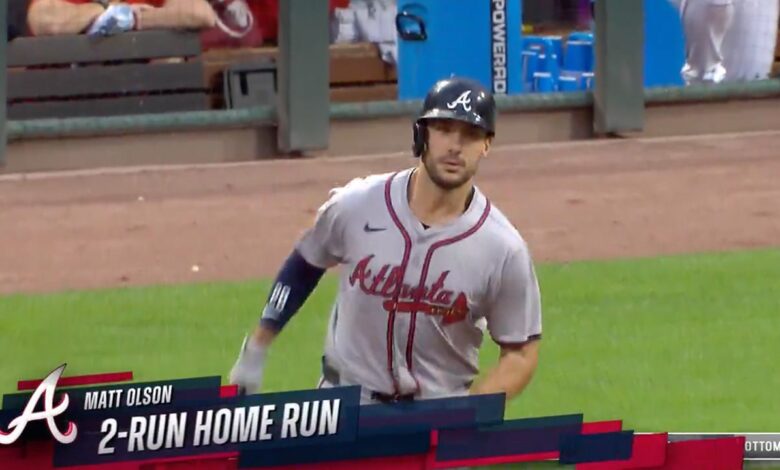 Matt Olson smokes a two-run homer, extending Braves