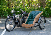 Would you like to come with me on the rattan tricycle?