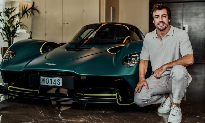 Fernando Alonso received an Aston Martin supercar, smiled when he heard the car was broken