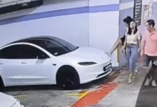 Tesla Model 3 gets kicked, spat on by passer-by – Malaysia needs anti-vandalism laws to curb these acts