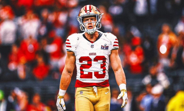 49ers' Christian McCaffrey ruled out of Sunday's game against Vikings; IR under review