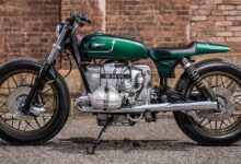 So fresh, so green: A stunning BMW R100 street tracker by Heiwa