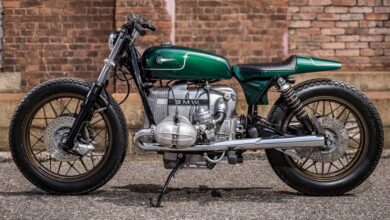 So fresh, so green: A stunning BMW R100 street tracker by Heiwa