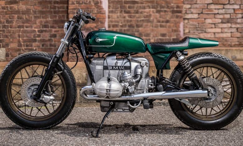 So fresh, so green: A stunning BMW R100 street tracker by Heiwa