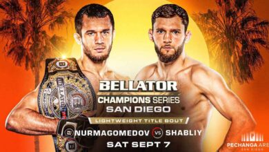 Usman Nurmagomedov vs Alexandr Shabliy full fight video Bellator CS 4 poster