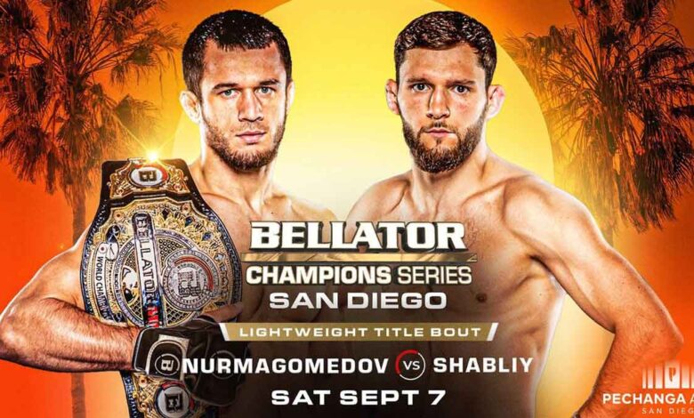 Usman Nurmagomedov vs Alexandr Shabliy full fight video Bellator CS 4 poster