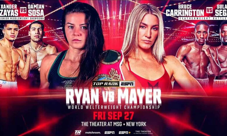 Sandy Ryan vs Mikaela Mayer full fight video poster 2024-09-27