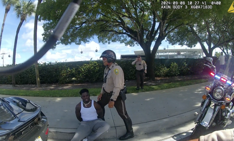 Body camera footage shows police using force to tackle Tyreek Hill: NPR